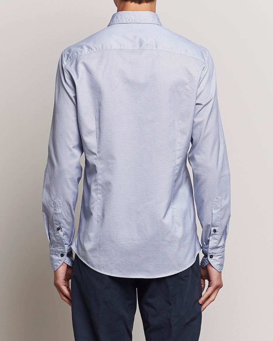 Mies | Kauluspaidat | Stenströms | Slimline Micro Print Cut Away Shirt Blue