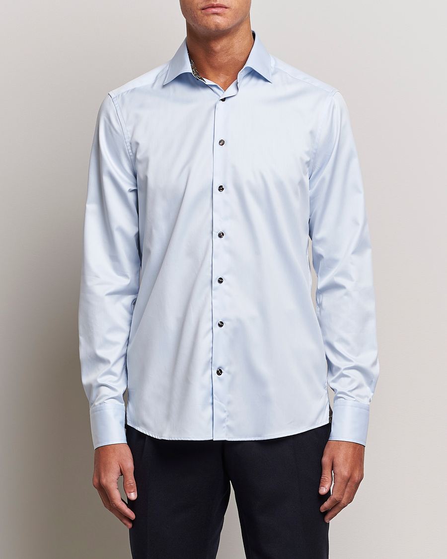 Mies | Kauluspaidat | Stenströms | Slimline Contrast Cut Away Shirt Light Blue