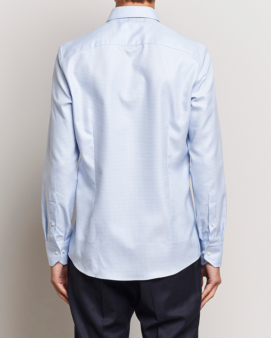 Mies | Kauluspaidat | Stenströms | Slimline Micro Structure Cut Away Shirt Light Blue