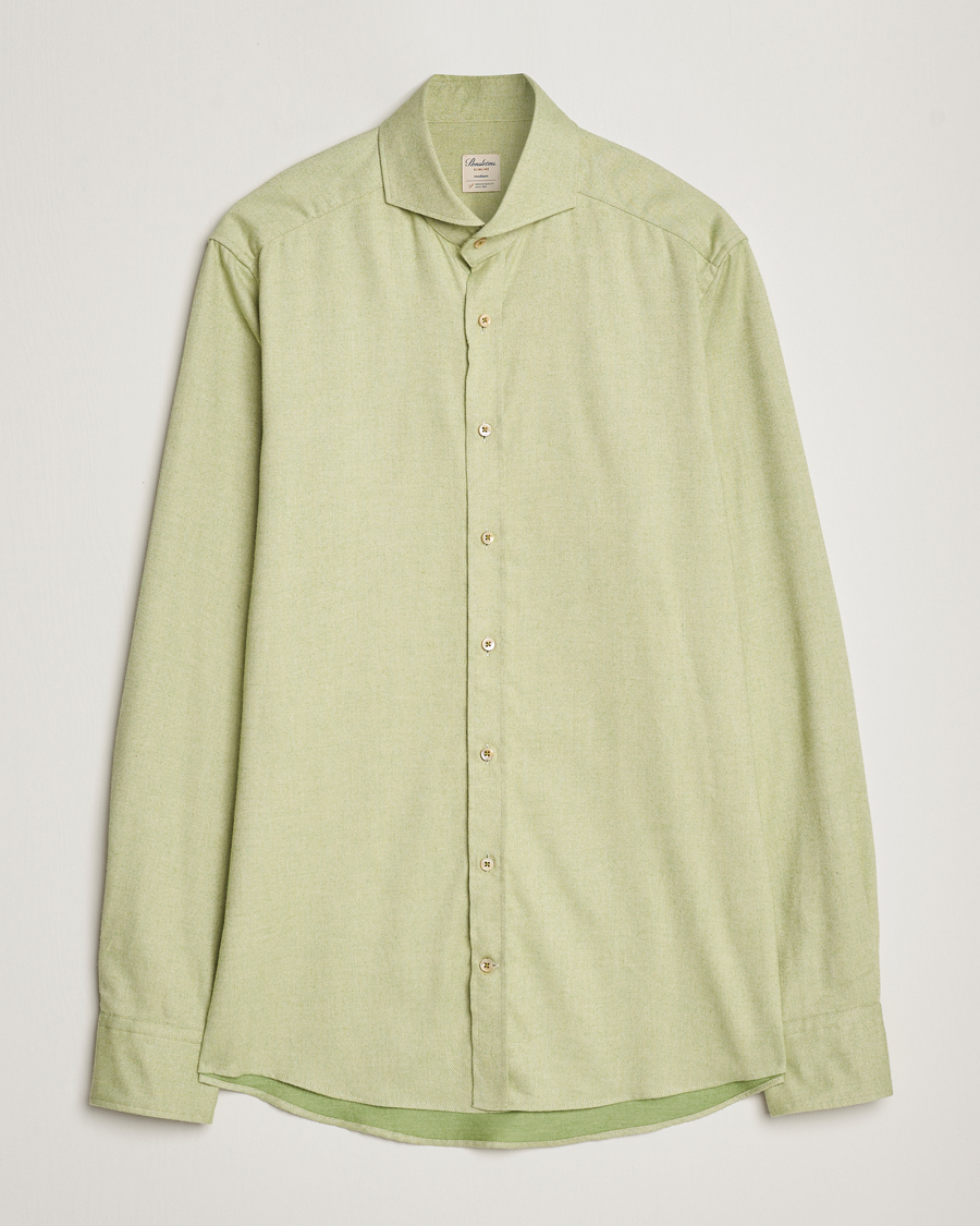 Mies | Kauluspaidat | Stenströms | Slimline Flannel Shirt Green