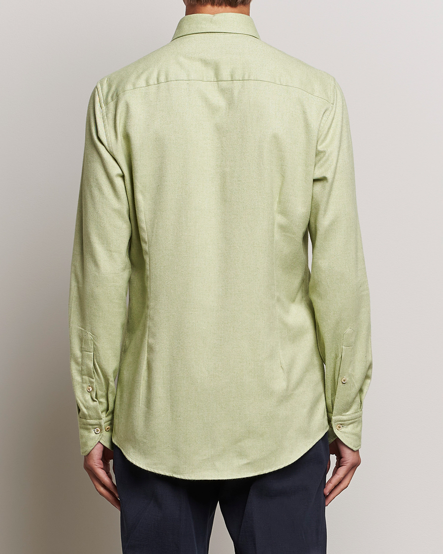 Mies | Kauluspaidat | Stenströms | Slimline Flannel Shirt Green