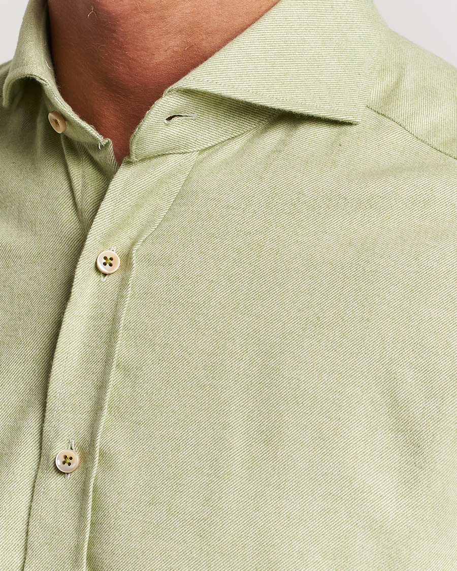 Mies | Kauluspaidat | Stenströms | Slimline Flannel Shirt Green