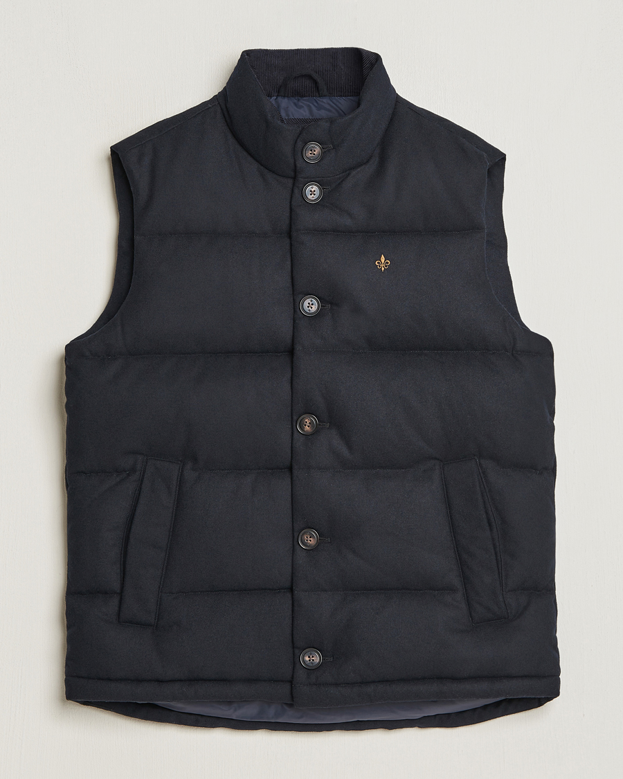 Mies | Takit | Morris | Alston Wool Flanell Vest Blue