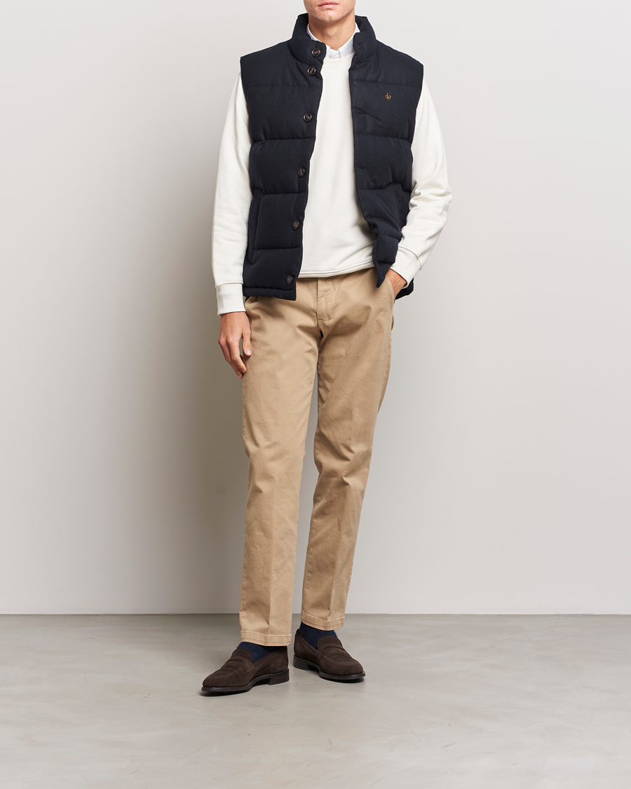 Mies | Takit | Morris | Alston Wool Flanell Vest Blue