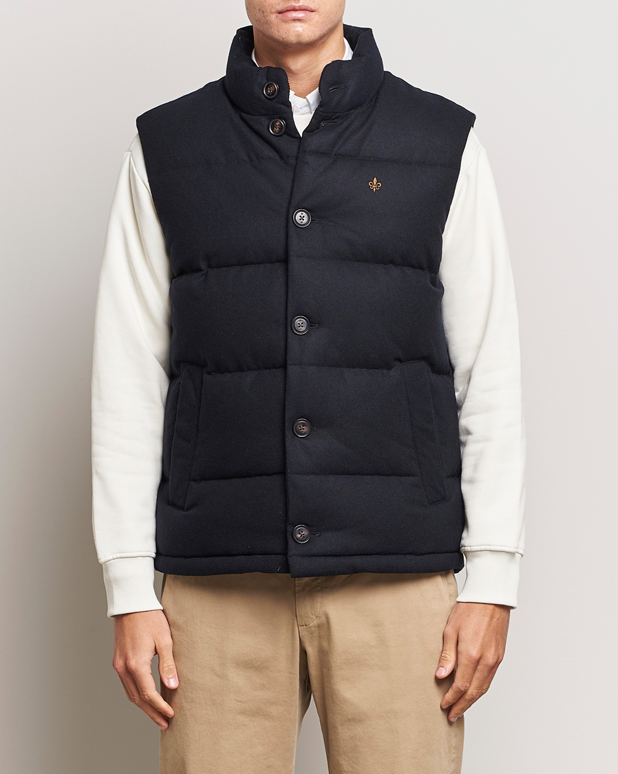 Mies | Takit | Morris | Alston Wool Flanell Vest Blue
