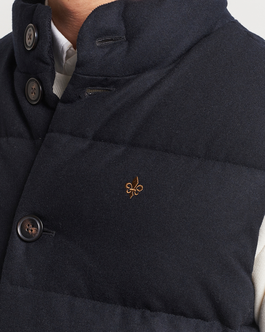 Mies | Takit | Morris | Alston Wool Flanell Vest Blue
