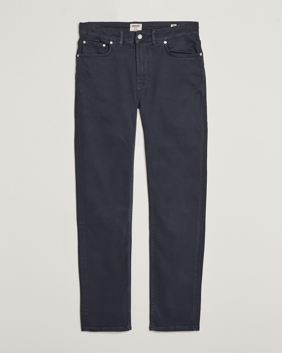 Mies | Housut | Morris | James Brushed 5-Pocket Pant Blue