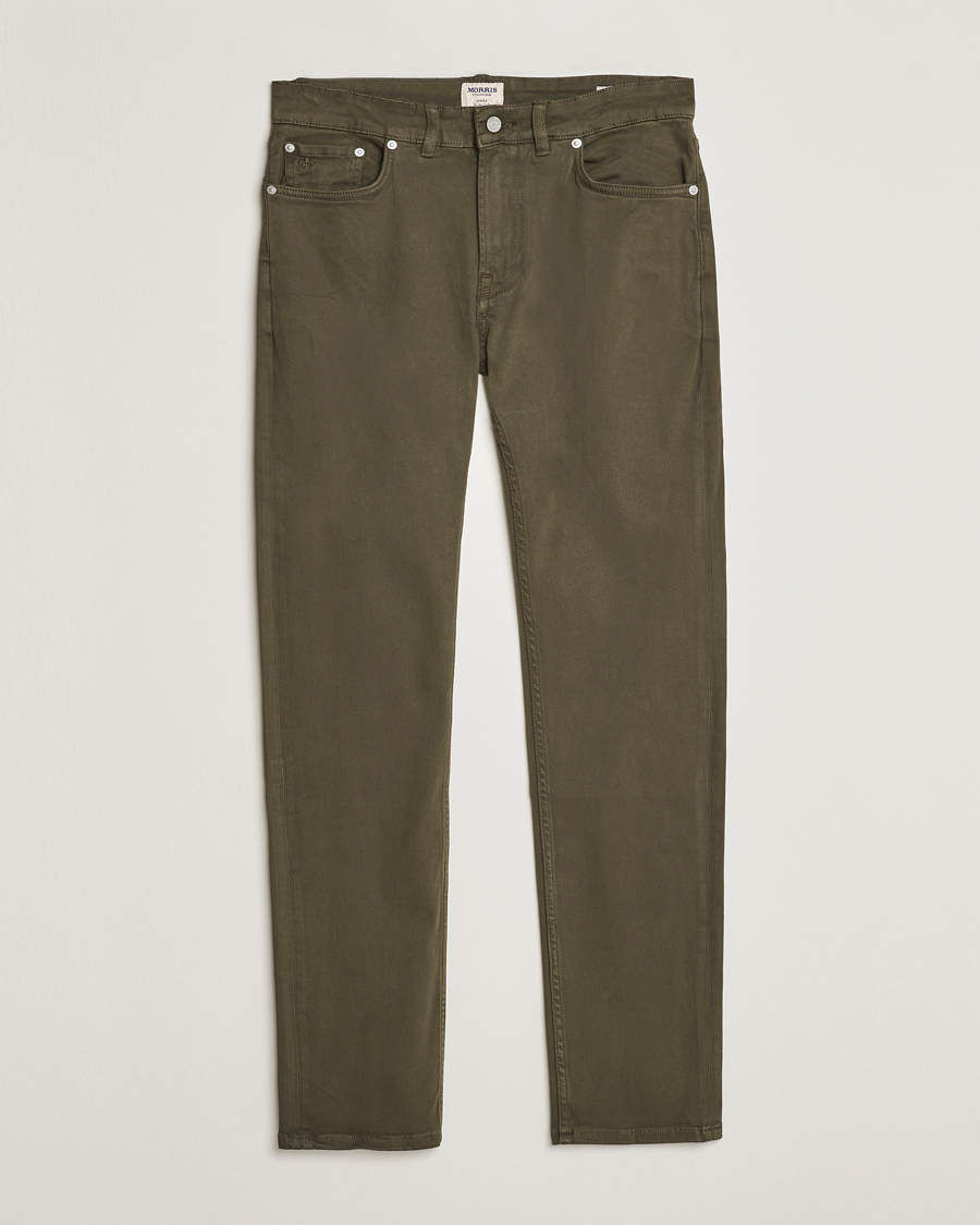 Mies | Housut | Morris | James Brushed 5-Pocket Pant Olive