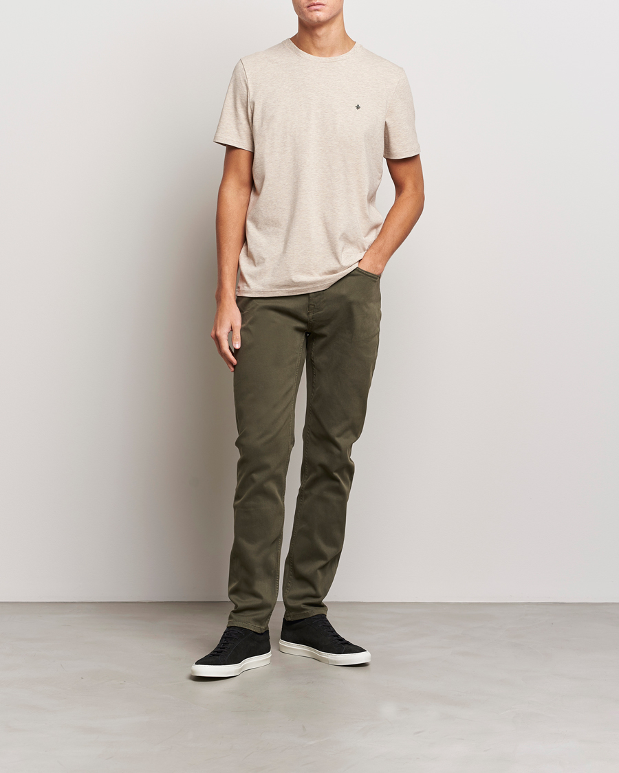 Mies | Housut | Morris | James Brushed 5-Pocket Pant Olive