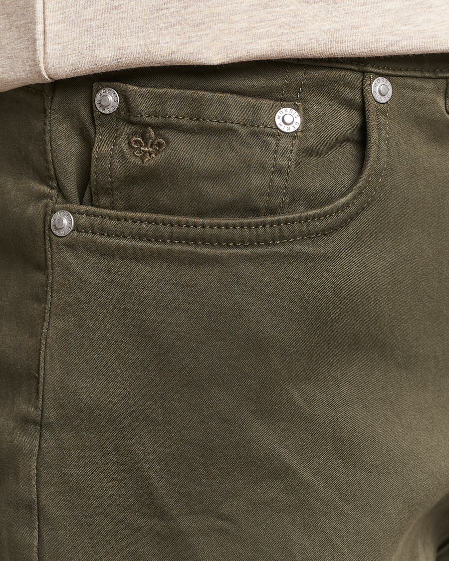 Mies | Housut | Morris | James Brushed 5-Pocket Pant Olive