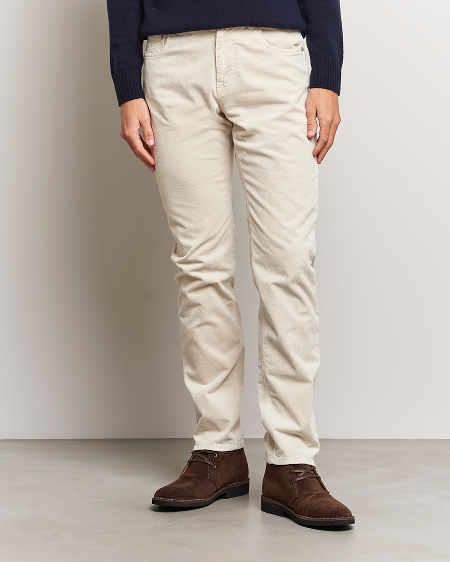 Mies | Housut | Morris | James Corduroy 5-Pocket Pant Off White