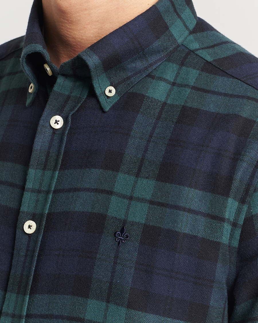 Mies | Kauluspaidat | Morris | Brushed Tartan Shirt Navy