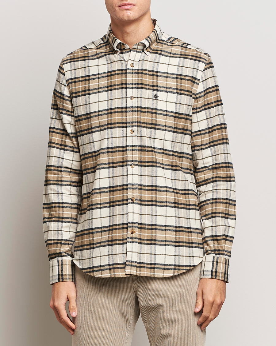 Mies | Kauluspaidat | Morris | Flanell Big Check Shirt Off White