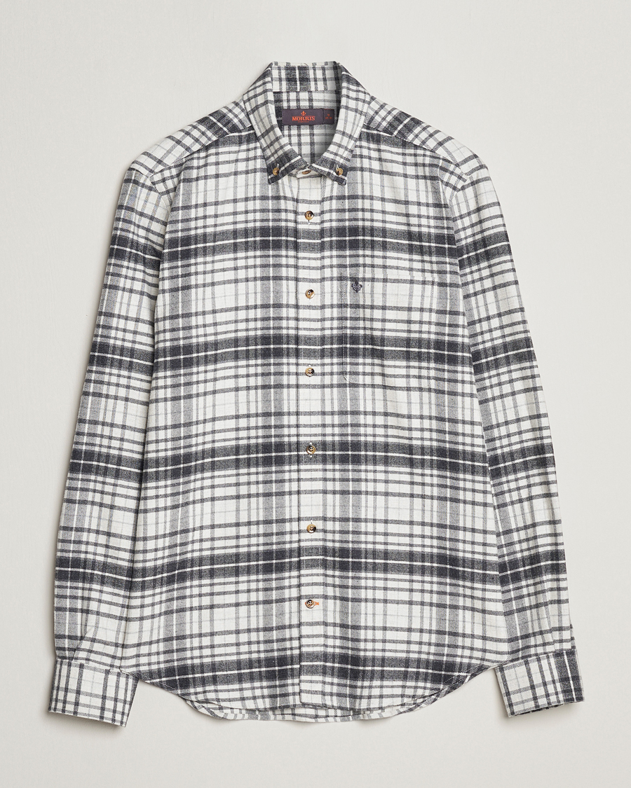 Mies | Kauluspaidat | Morris | Flanell Big Check Shirt Grey