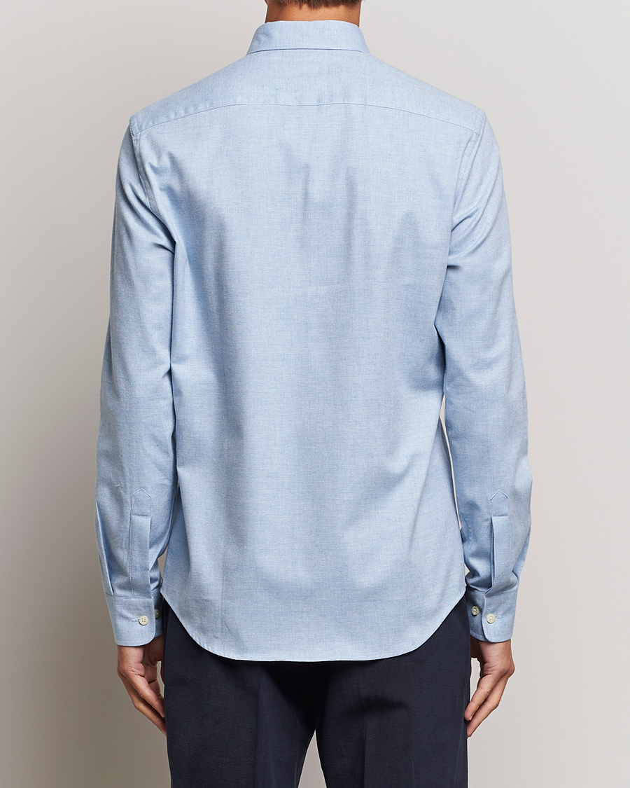 Mies | Kauluspaidat | Morris | Watts Flanell Shirt Light Blue