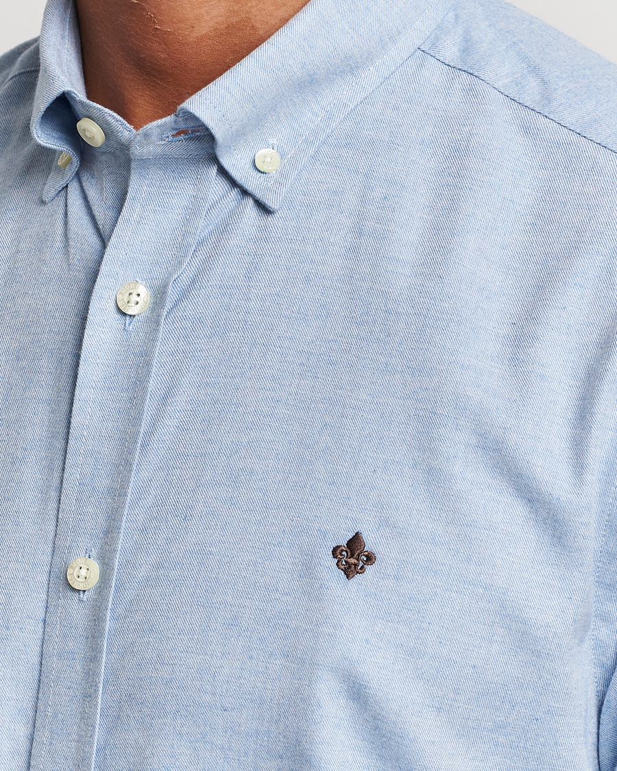 Mies | Kauluspaidat | Morris | Watts Flanell Shirt Light Blue