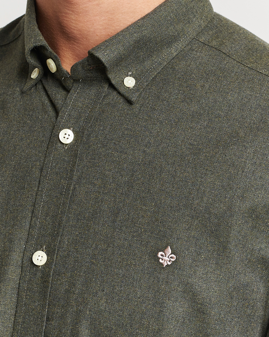 Mies | Kauluspaidat | Morris | Watts Flanell Shirt Olive
