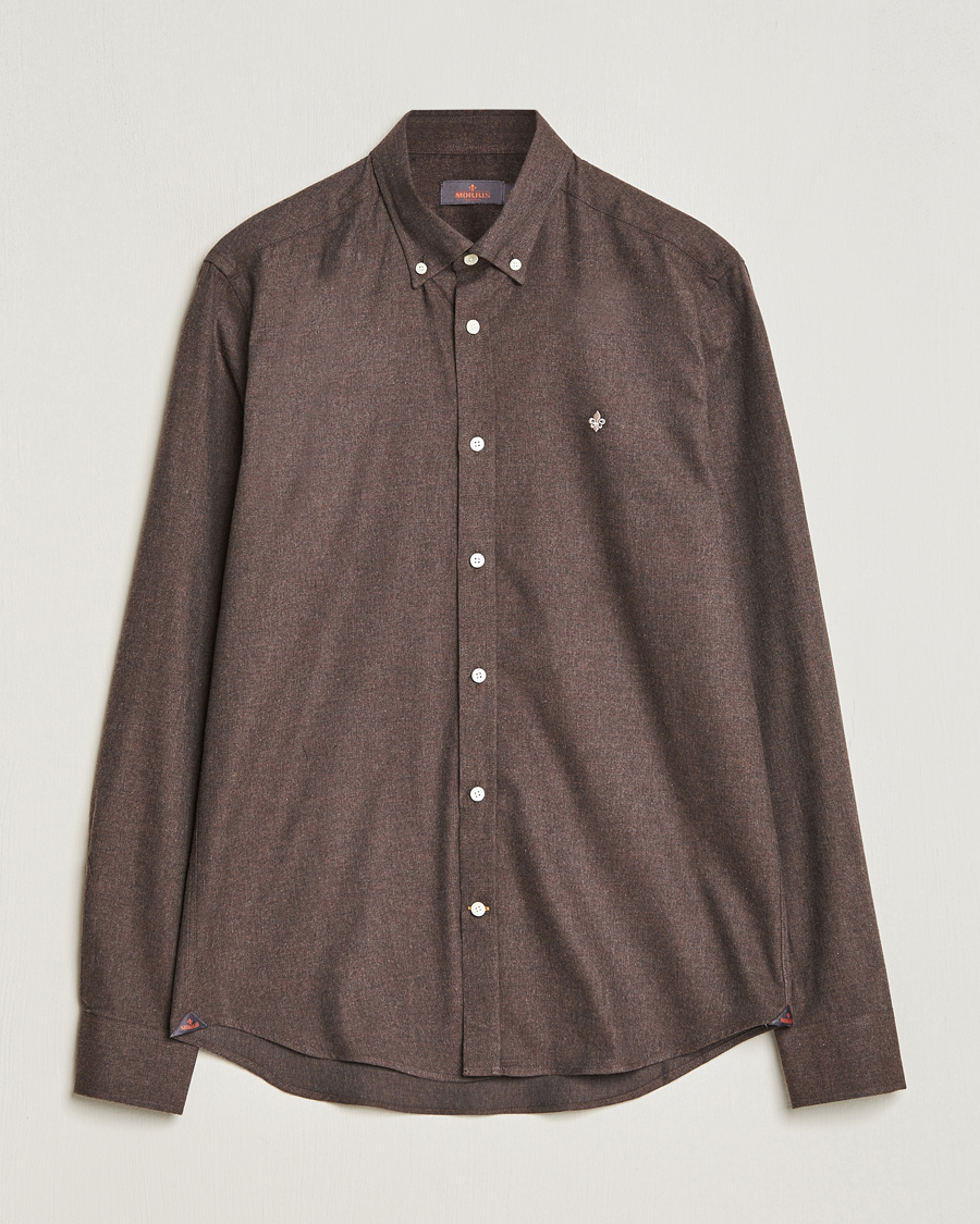 Mies | Kauluspaidat | Morris | Watts Flanell Shirt Brown