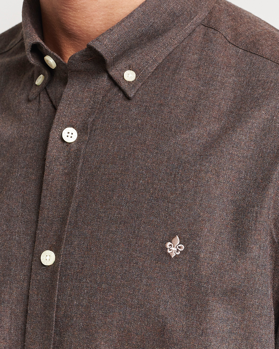 Mies | Kauluspaidat | Morris | Watts Flanell Shirt Brown
