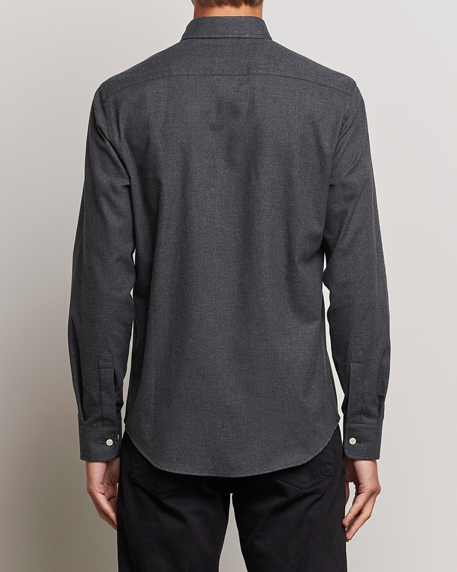 Mies | Kauluspaidat | Morris | Watts Flanell Shirt Dark Grey