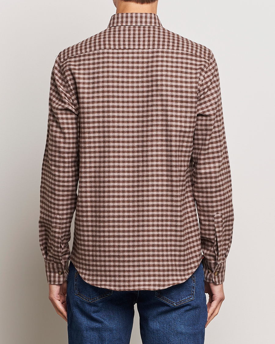 Mies | Kauluspaidat | Morris | Flanell Check Shirt Brown