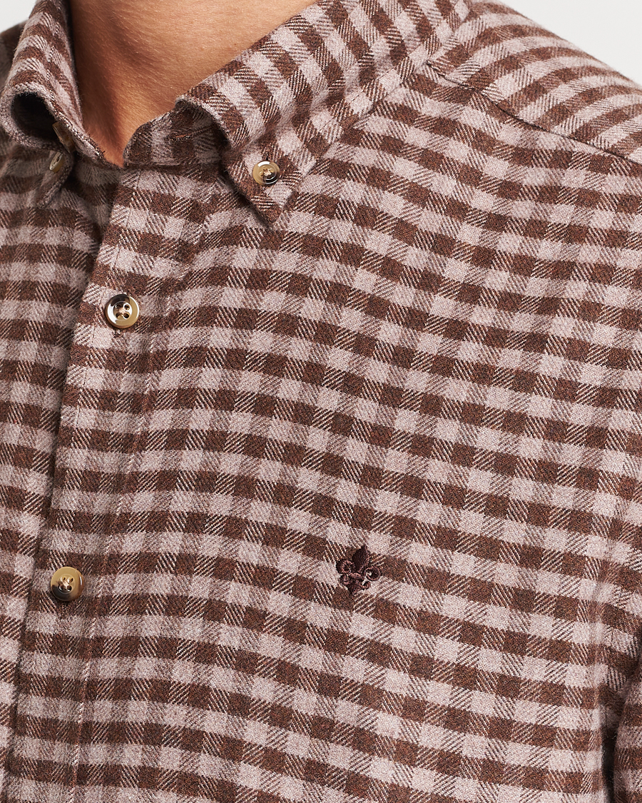Mies | Kauluspaidat | Morris | Flanell Check Shirt Brown