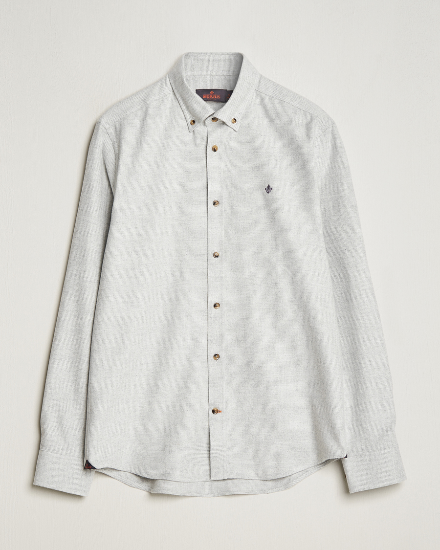 Mies | Kauluspaidat | Morris | Flanell Check Shirt Grey