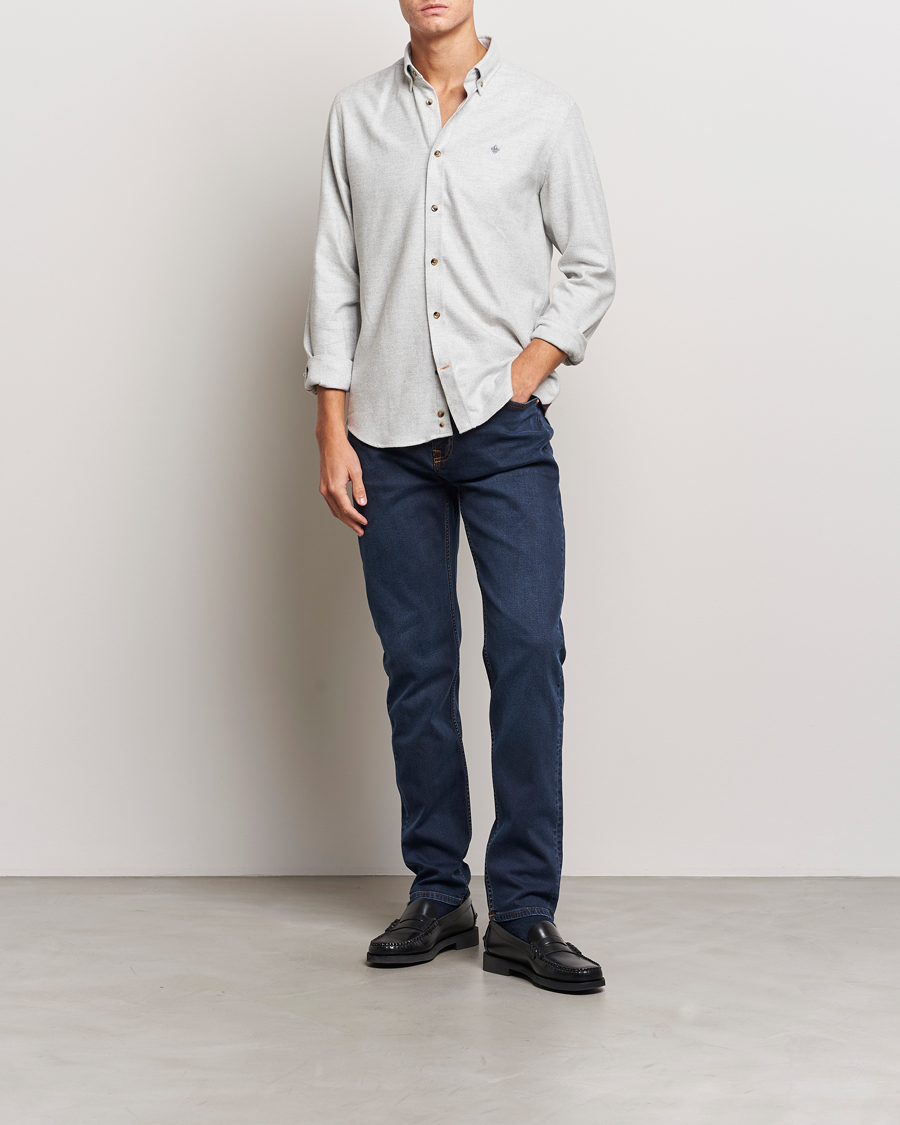 Mies | Kauluspaidat | Morris | Flanell Check Shirt Grey