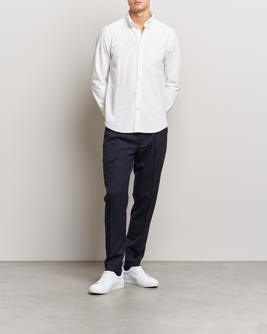 Mies | Kauluspaidat | Morris | Douglas Corduroy Shirt Off White