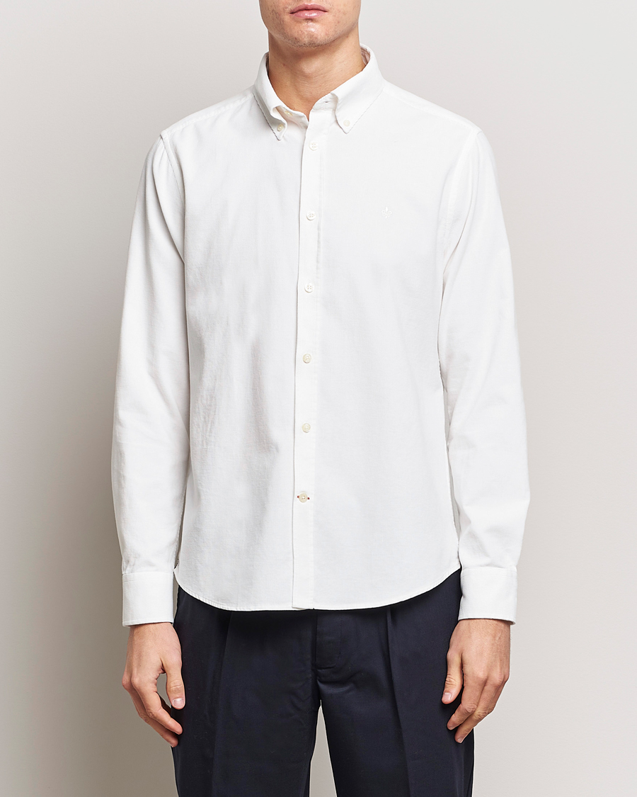 Mies | Kauluspaidat | Morris | Douglas Corduroy Shirt Off White
