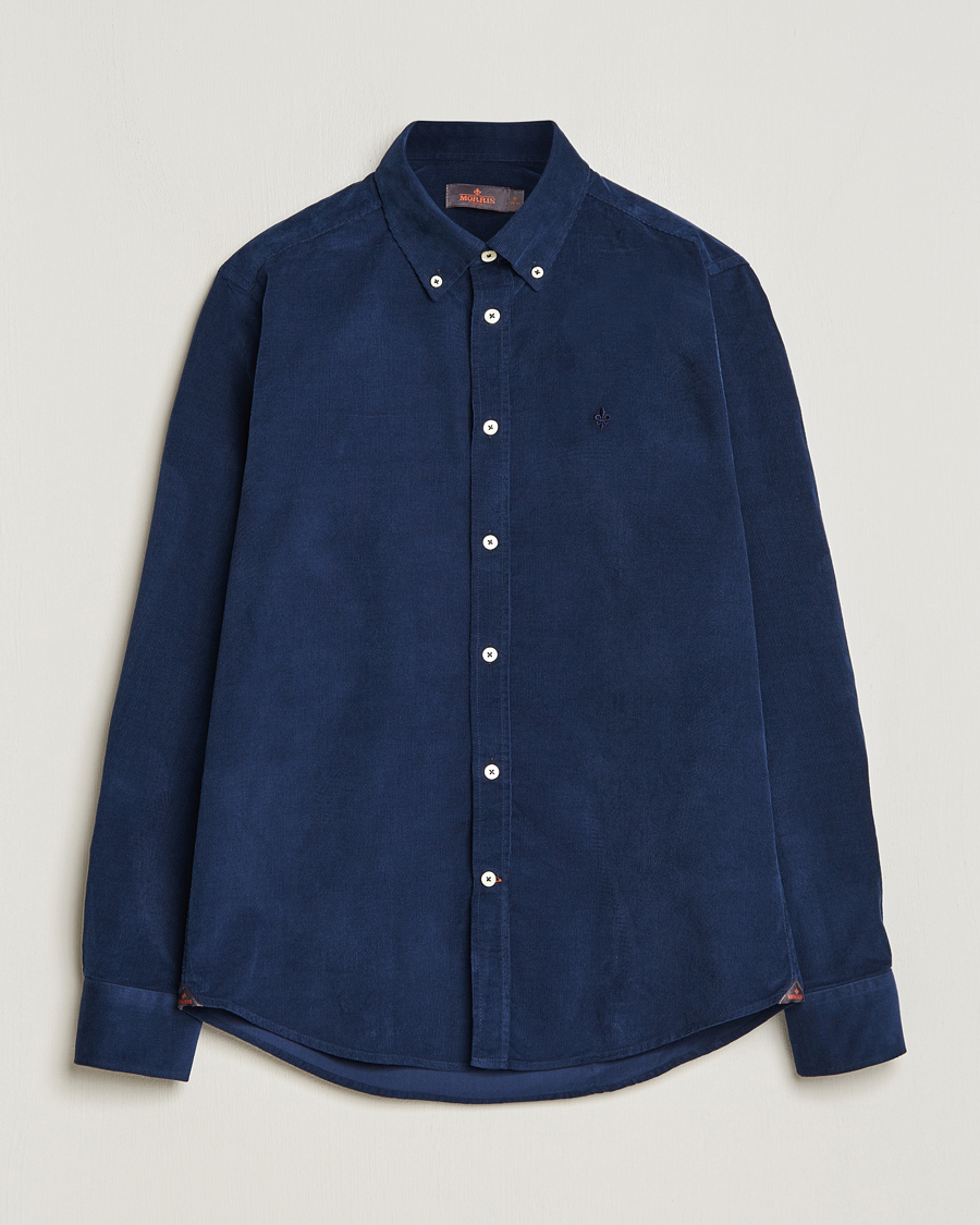 Mies | Kauluspaidat | Morris | Douglas Corduroy Shirt Blue