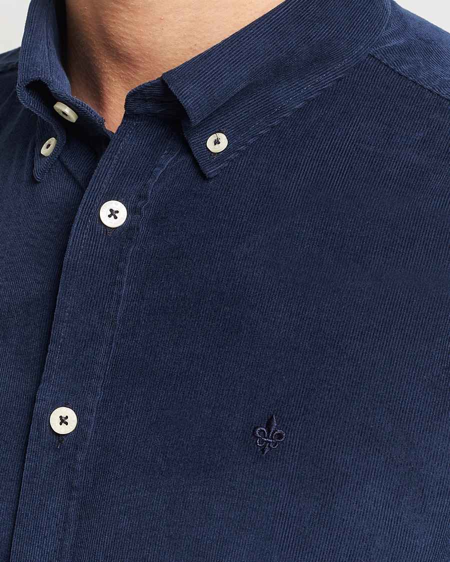 Mies | Kauluspaidat | Morris | Douglas Corduroy Shirt Blue