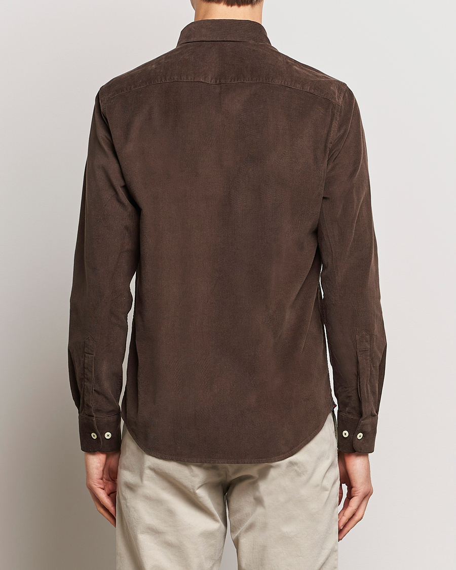 Mies | Kauluspaidat | Morris | Douglas Corduroy Shirt Brown
