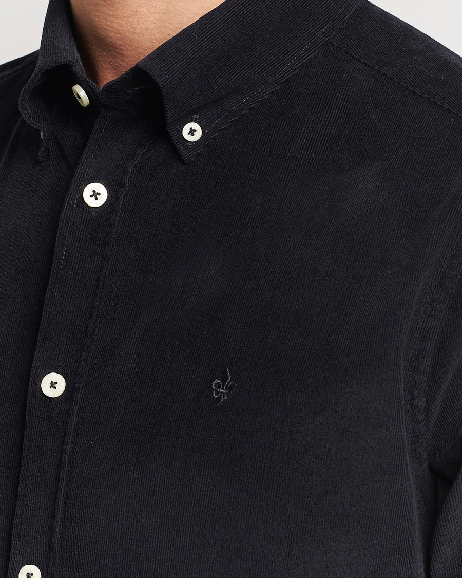 Mies | Kauluspaidat | Morris | Douglas Corduroy Shirt Black