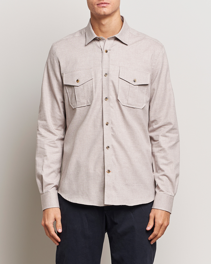 Mies | Kauluspaidat | Morris | Weights Flanell Shirt Khaki