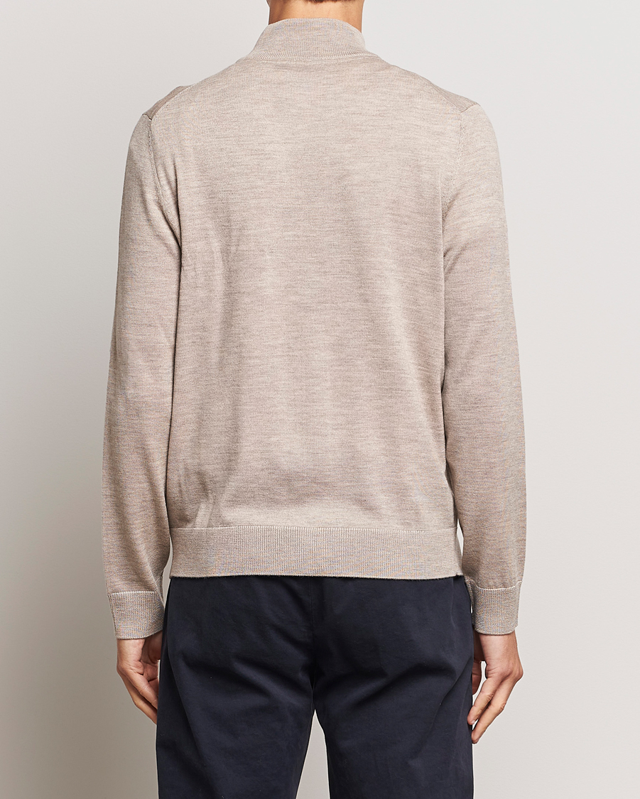 Mies | Puserot | Morris | Merino Zip Cardigan Khaki