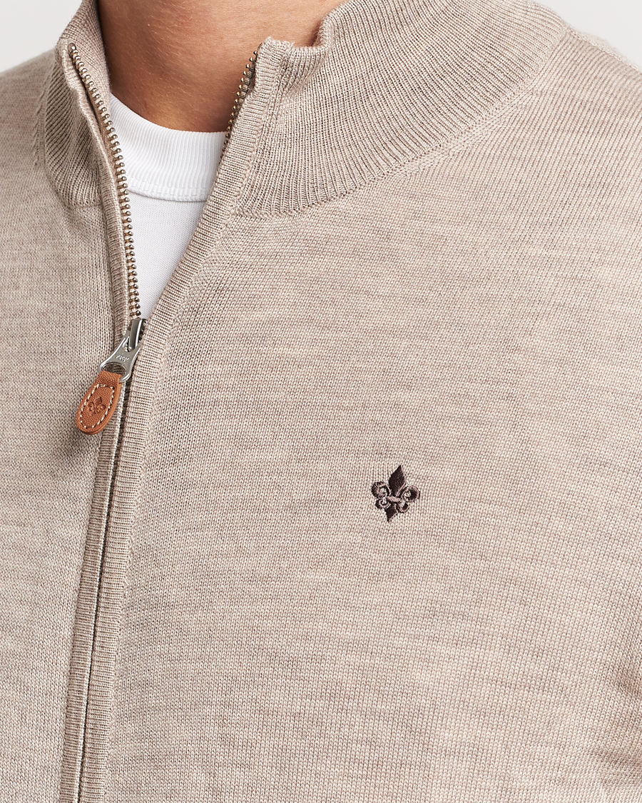Mies | Puserot | Morris | Merino Zip Cardigan Khaki