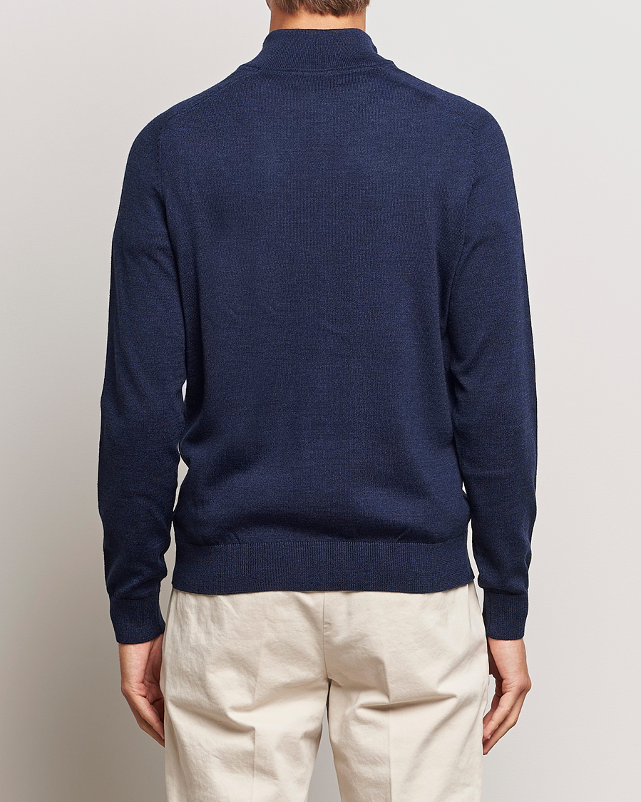 Mies | Puserot | Morris | John Merino Half Zip Blue