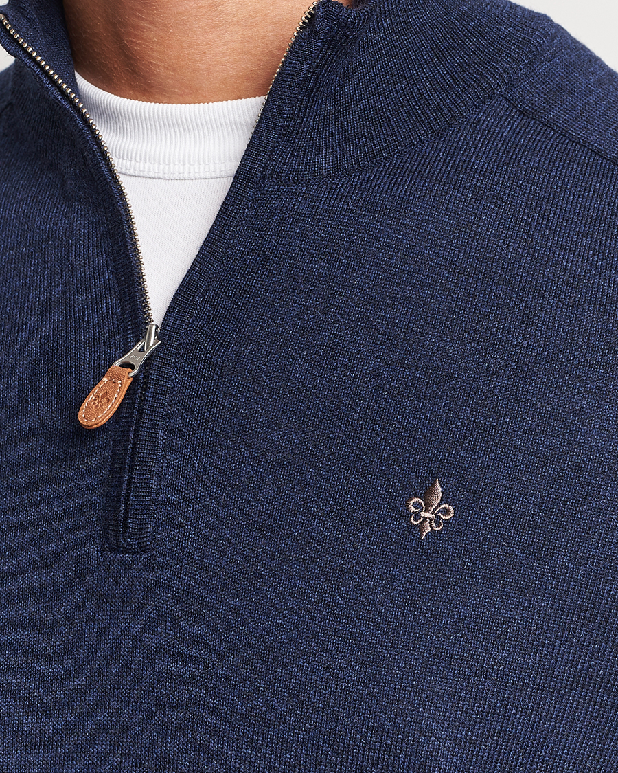 Mies | Puserot | Morris | John Merino Half Zip Blue