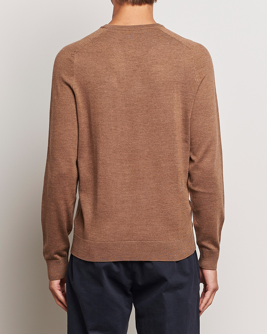Mies | Puserot | Morris | Merino Crew Neck Pullover Camel