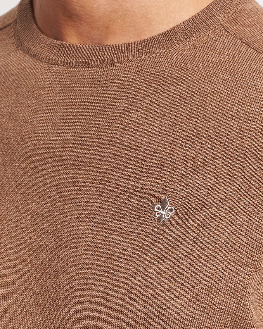 Mies | Puserot | Morris | Merino Crew Neck Pullover Camel