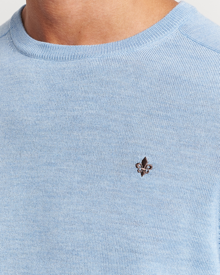 Mies | Puserot | Morris | Merino Crew Neck Pullover Light Blue