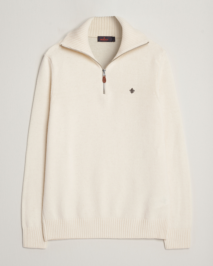 Mies | Puserot | Morris | Newton Half Zip Off White