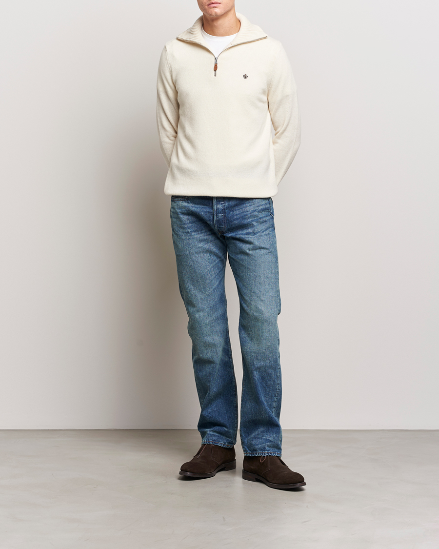 Mies | Puserot | Morris | Newton Half Zip Off White