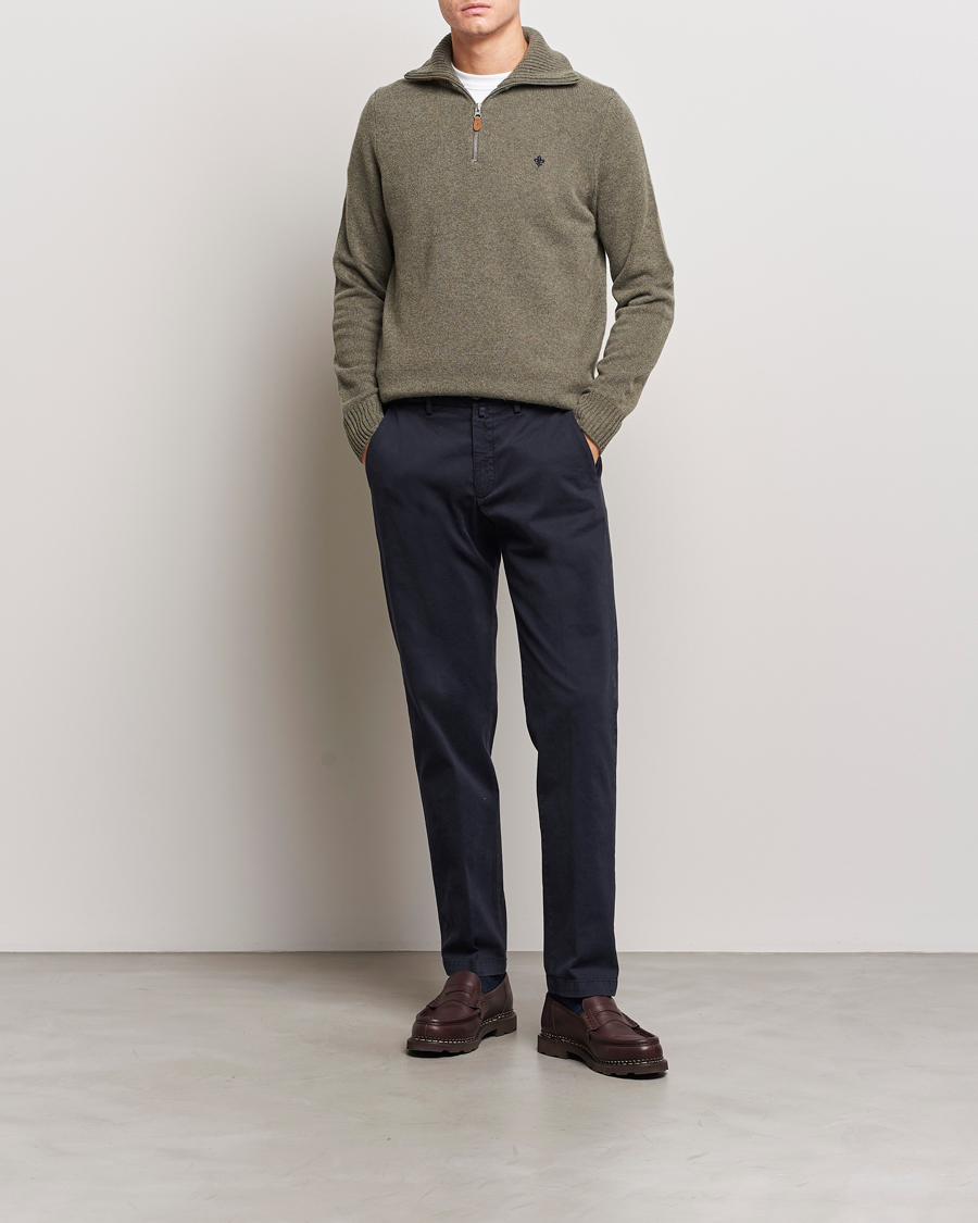 Mies | Puserot | Morris | Newton Half Zip Olive