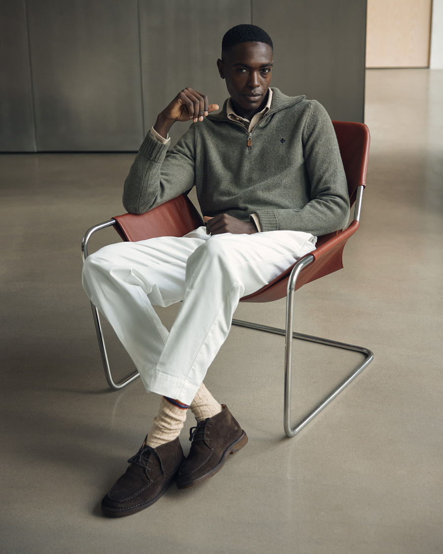 Mies | Puserot | Morris | Newton Half Zip Olive