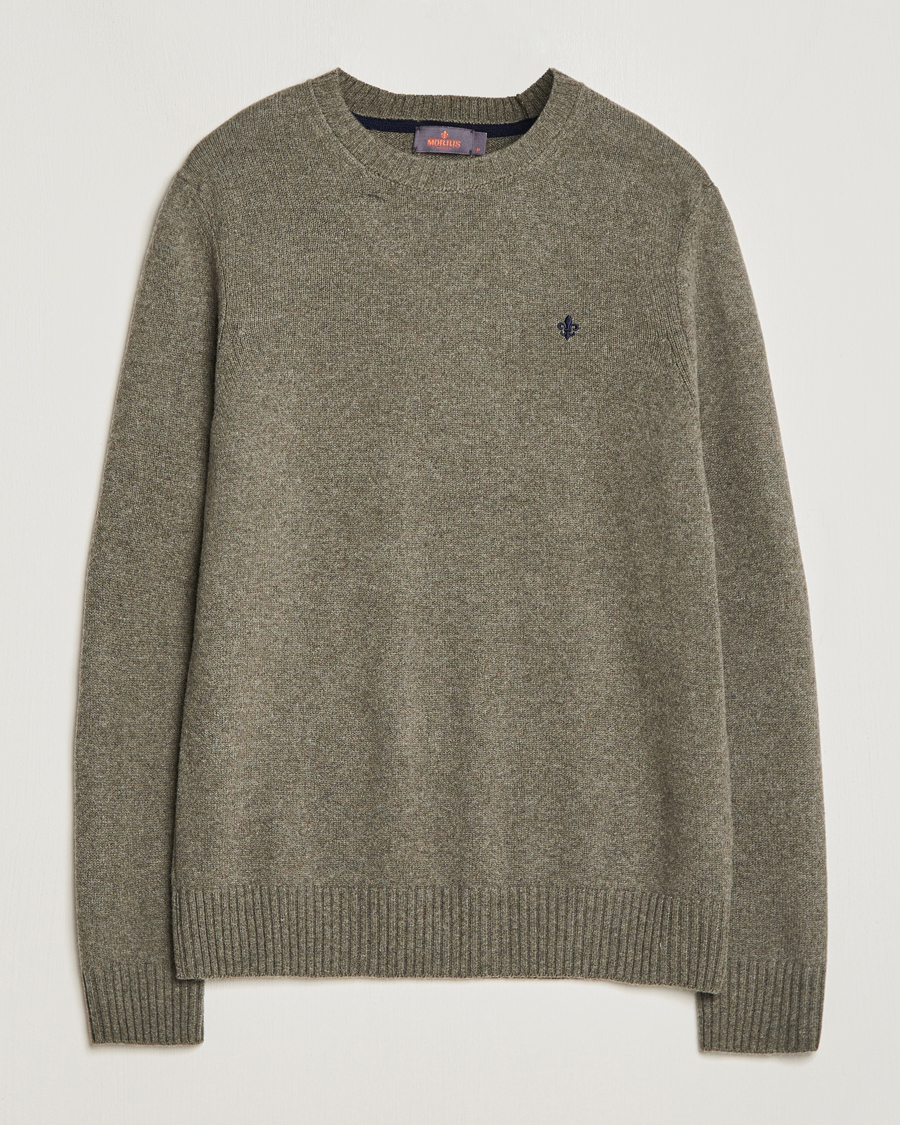 Mies | Puserot | Morris | Newton Crew Neck Olive