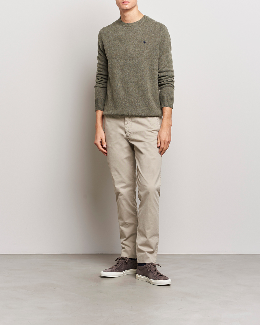 Mies | Puserot | Morris | Newton Crew Neck Olive