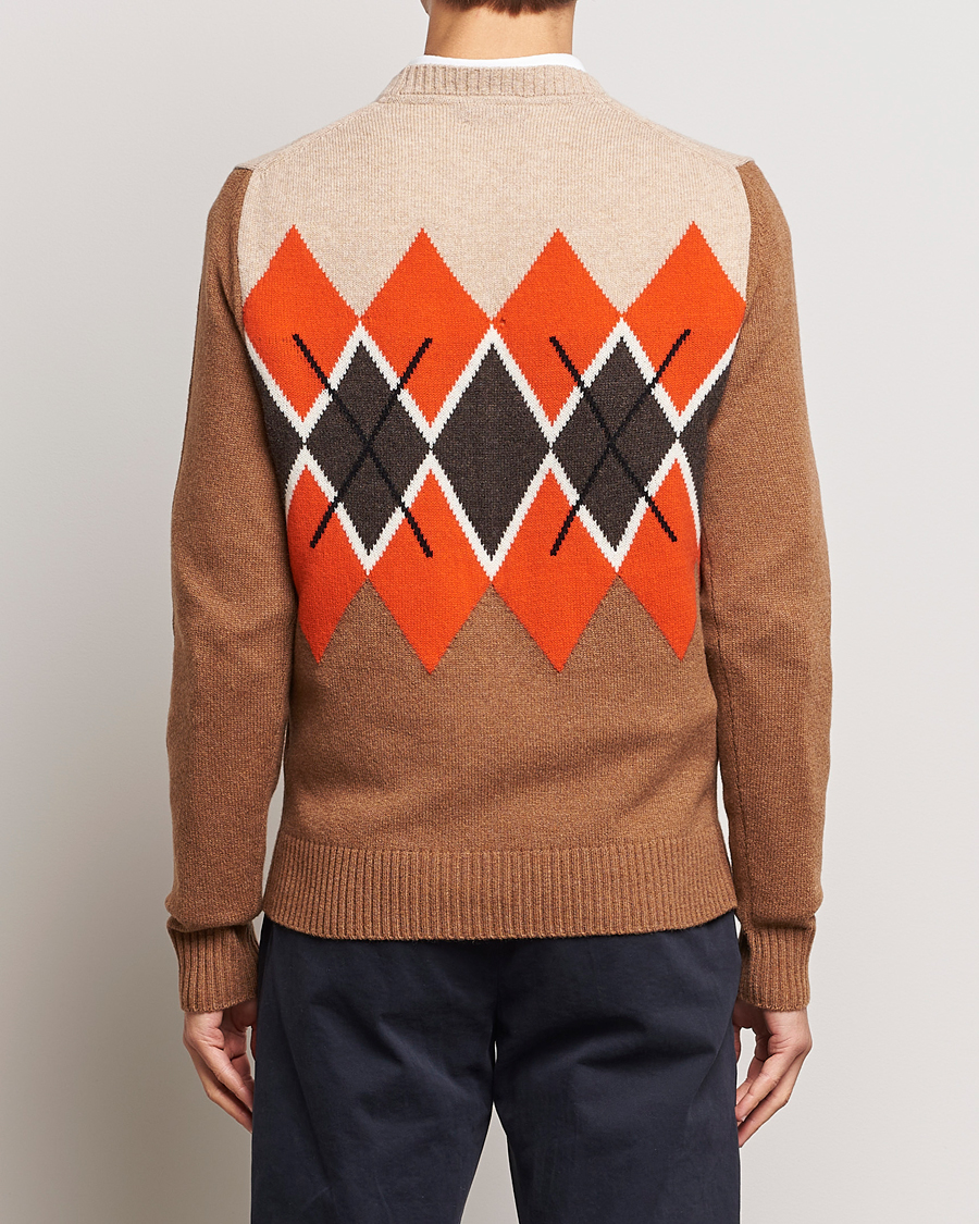 Mies | Puserot | Morris | Ayle Argyle Crew Neck Camel