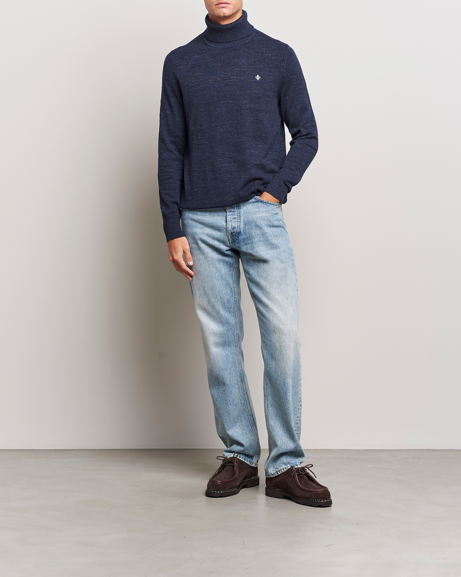 Mies | Puserot | Morris | Randal Heavy Cotton Rollneck Navy